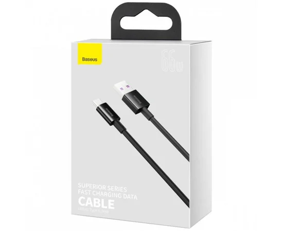 Дата кабель Baseus Superior Series Fast Charging USB to Type-C PD 66W (2m) (CATYS-A) Черный