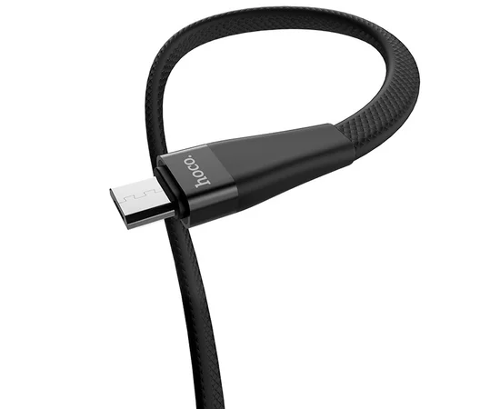 Дата кабель Hoco S4 "With Timer" USB to MicroUSB (1.2m) Черный