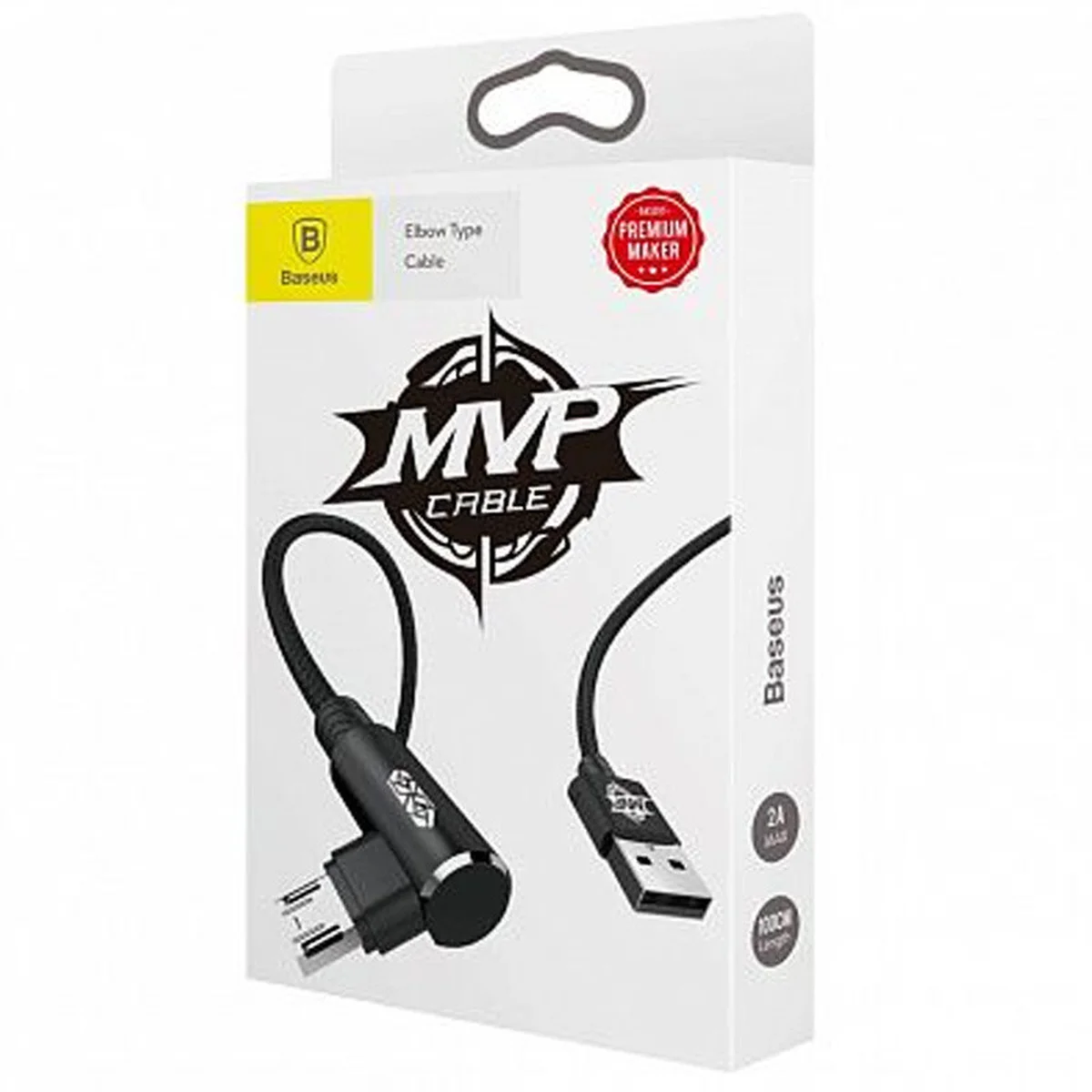 Дата кабель Baseus MVP Elbow Micro-USB Cable 1.5A (2m) (CAMMVP-B) Black