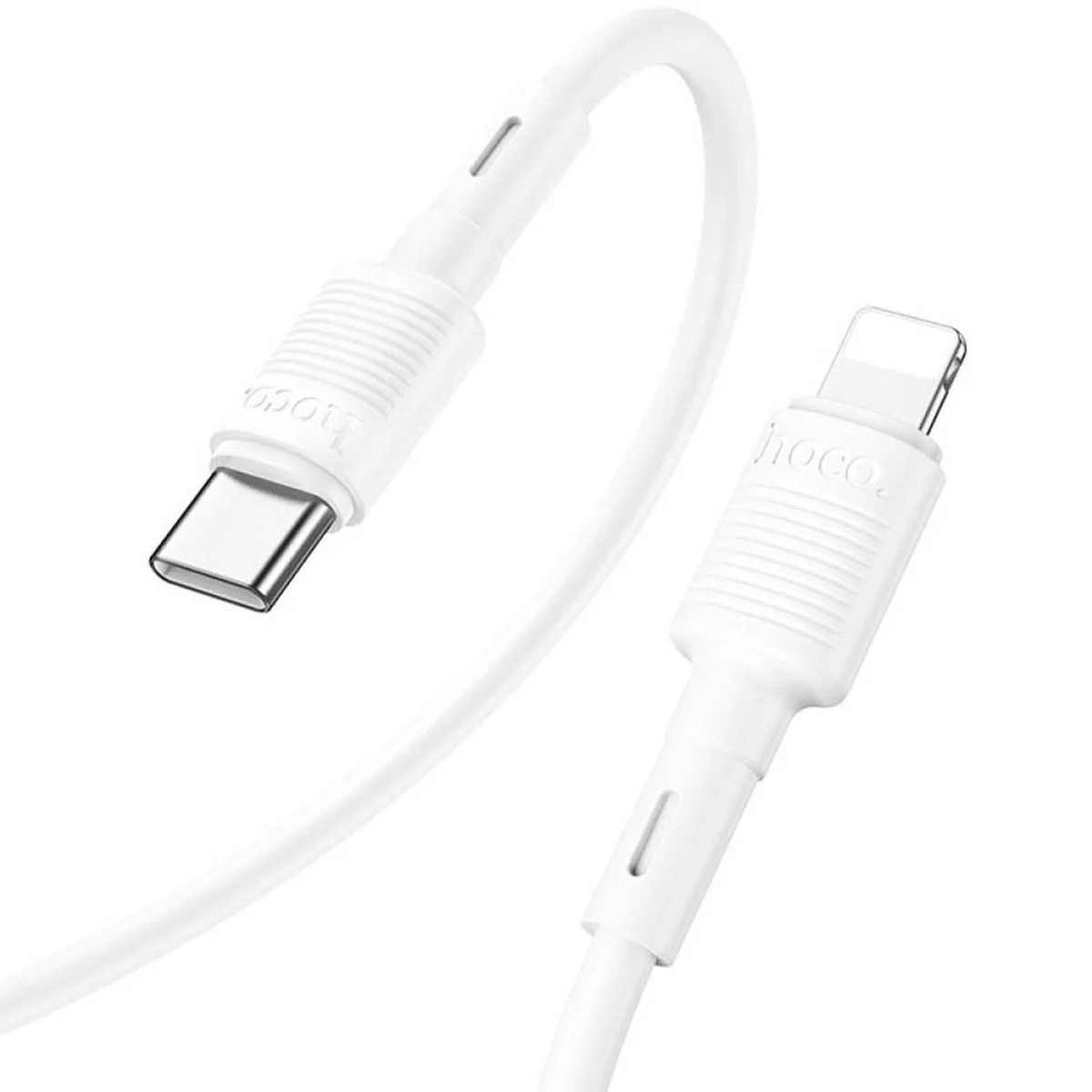 Дата кабель Hoco X83 Victory PD 20W Type-C to Lightning (1m) White