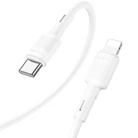 Дата кабель Hoco X83 Victory PD 20W Type-C to Lightning (1m) White
