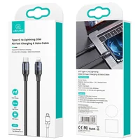 Дата кабель USAMS US-SJ522 U71 Type-C to Lightning PD 20W (2m) Black