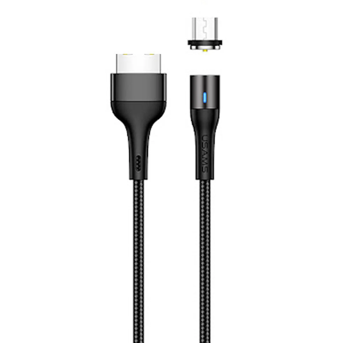 Дата кабель USAMS US-SJ338 U29 Magnetic USB to MicroUSB (2m) Чорний