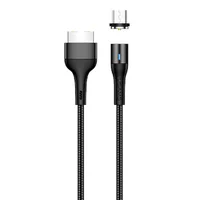 Дата кабель USAMS US-SJ338 U29 Magnetic USB to MicroUSB (2m) Чорний