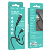 Дата кабель Borofone BX46 Rush USB to MicroUSB (1m) Черный