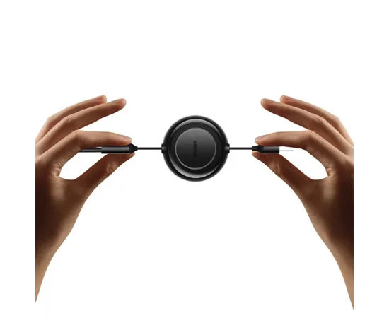 Дата кабель Baseus Free2Draw Retractable Crystal Fast Charging 3in1 100W (1.1m) (P10368700111-03) Cluster Black