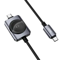Дата кабель Hoco CW66 2in1 Type-C to iWatch/Type-C PD100W (1.2m) Black