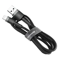 Дата кабель Baseus Cafule Lightning Cable 1.5A (2m) Серый / Черный