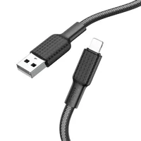 Дата кабель Hoco X69 Jaeger USB to Lightning (1m) Black / White