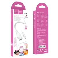 Дата кабель Hoco X67 "Nano" 60W Type-C to Type-C (1m) White