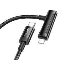 Дата кабель Hoco U135 Incredible 2in1 Type-C to Lightning/Type-C (1m) Black