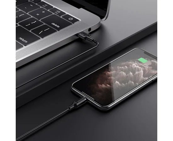 Дата кабель Borofone BX41 Amiable USB to Lightning (1m) Черный