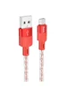 Дата кабель Hoco X99 Crystal Junction USB to MicroUSB (1.2m) Red
