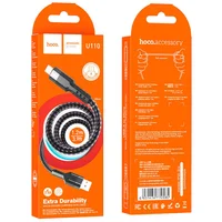 Дата кабель Hoco U110 charging data sync USB to MicroUSB (1.2 m) Черный