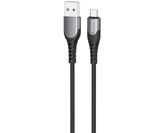 Дата кабель Hoco U80 "Cool silicone" MicroUSB (1М) Черный