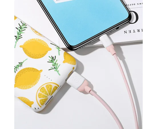 Дата кабель USAMS US-SJ247 Ice-cream series USB to MicroUSB (1m) Розовый