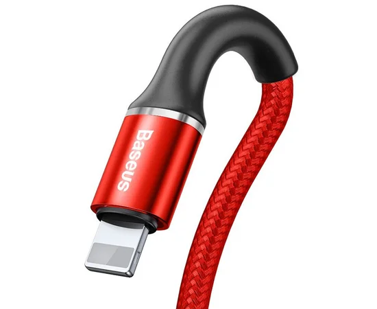 Дата кабель Baseus Halo Data Lightning 2.4A (0.5m) Red