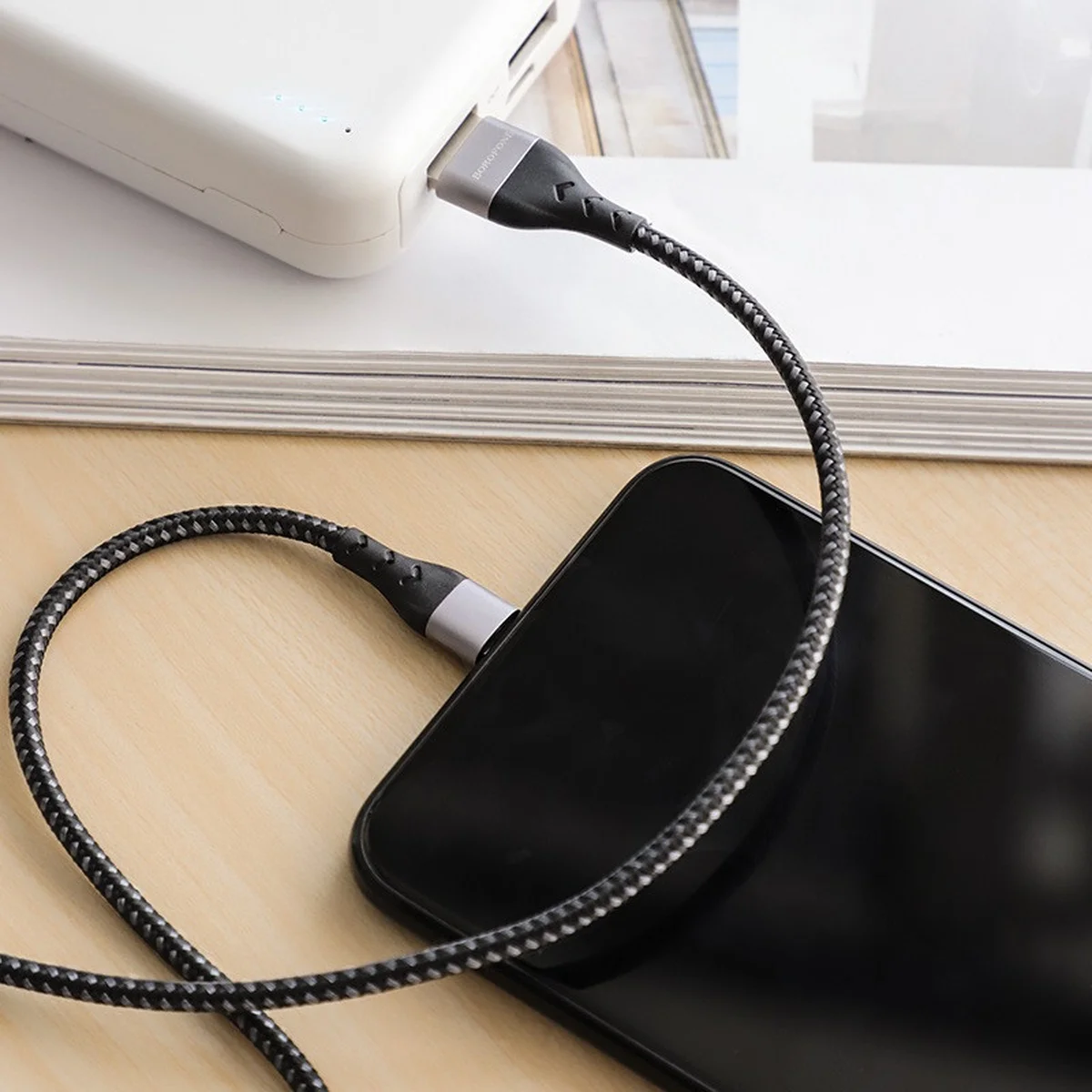 Дата кабель Borofone BU11 Tasteful USB to Lightning (1.2m) Чорний