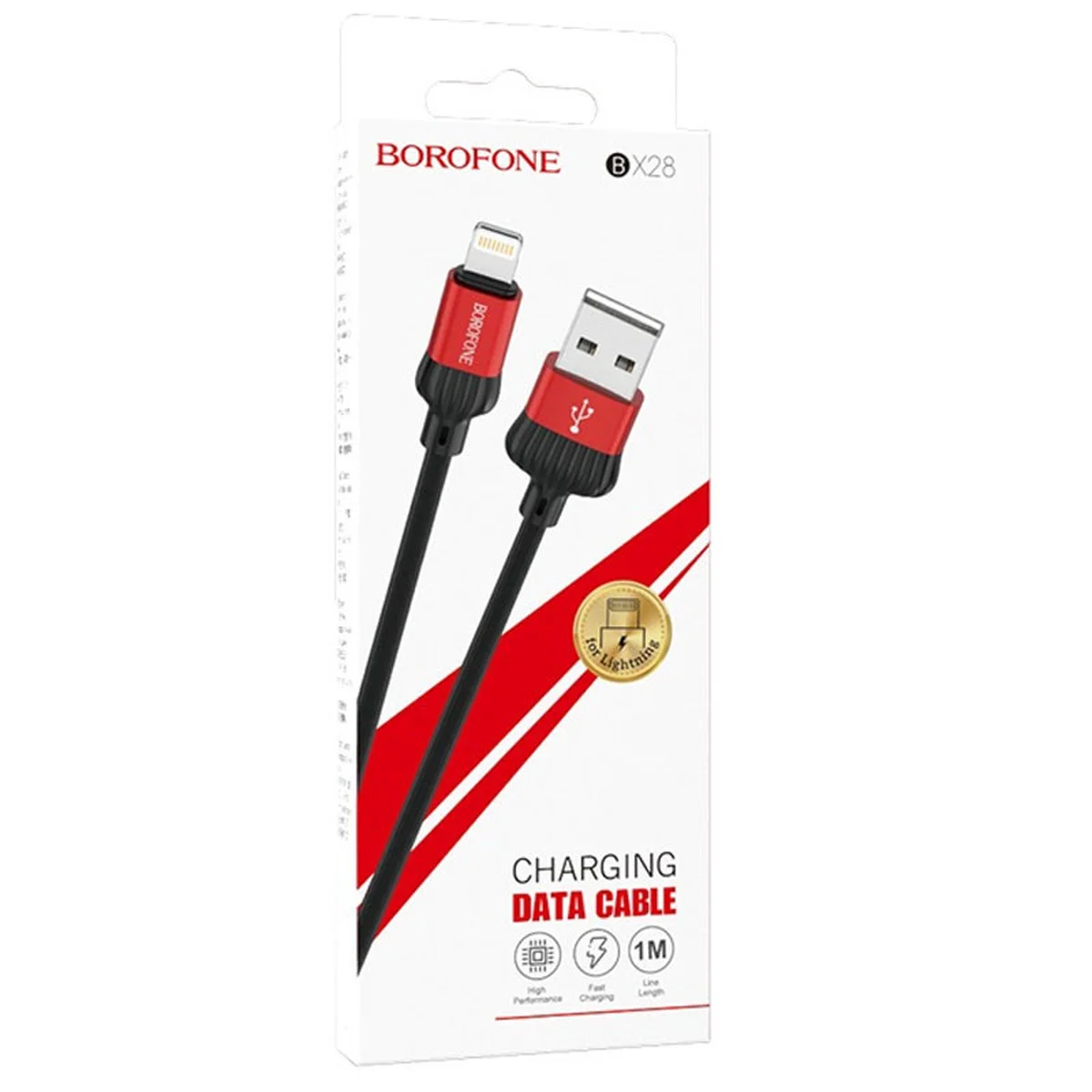 Дата кабель Borofone BX28 Dignity USB to Lightning (1m) Красный