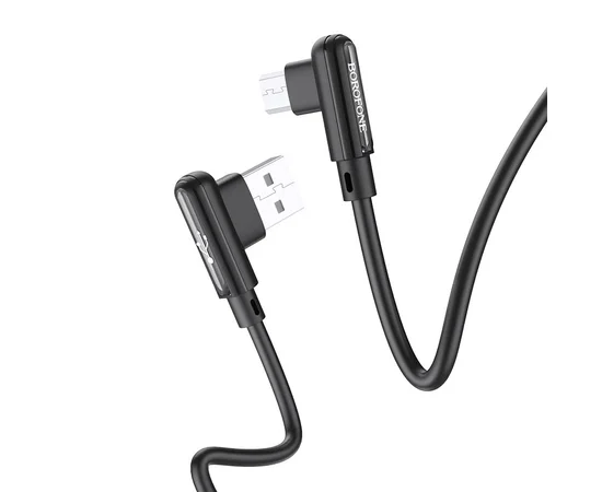 Дата кабель Borofone BX58 Lucky USB to MicroUSB (1m) Черный