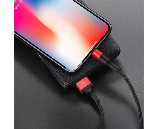 Дата кабель Hoco X26 Xpress Lightning Cable (1m) Черный / Красный