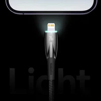 Дата кабель Baseus Glimmer Series Fast Charging Data Cable Type-C to Lightning 20W 1m (CADH000001) Black
