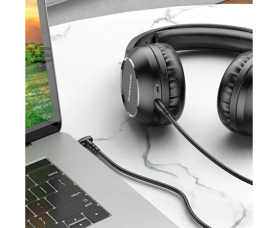 Аудио кабель Aux Borofone BL10 (2m) Черный