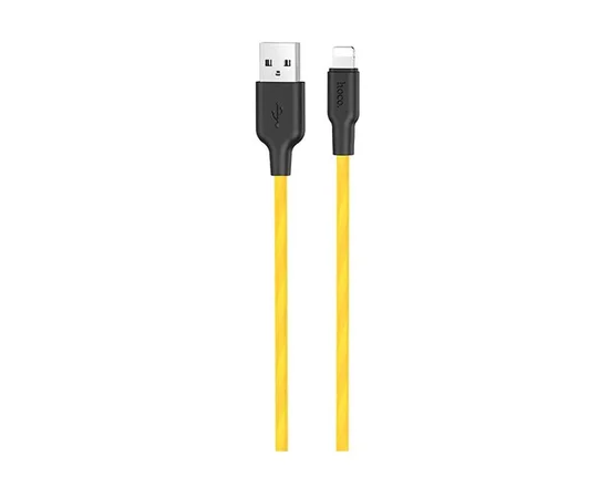 Дата кабель Hoco X21 Plus Silicone Lightning Cable (0.25m) Black / Yellow