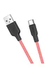 Дата кабель Hoco X21 Plus Silicone Type-C Cable (2m) Black / Red