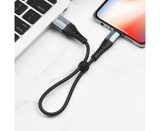 Дата кабель Hoco X38 Cool Lightning (0.25m) Черный