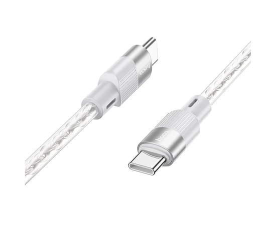 Дата кабель Hoco X99 Crystal Junction Type-C to Type-C 60W (1.2m) Gray