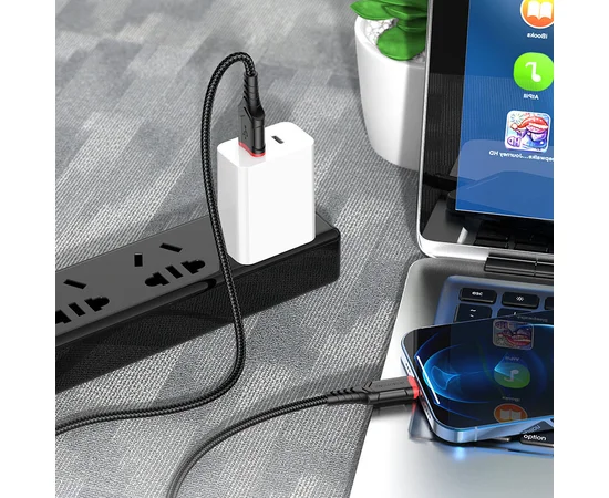 Дата кабель Borofone BX67 USB to Lightning (1m) Черный