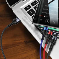 Дата кабель Usams US-SJ412 U26 3in1 USB to Combo 2A (3m) Черный