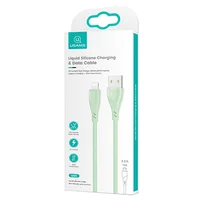 Дата кабель Usams US-SJ493 U65 Liquid Silicone USB to Lightning 3A 1m Зеленый
