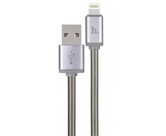 Дата кабель Hoco U5 "Full-Metal" Lightning Cable (1.2m) Серебряный