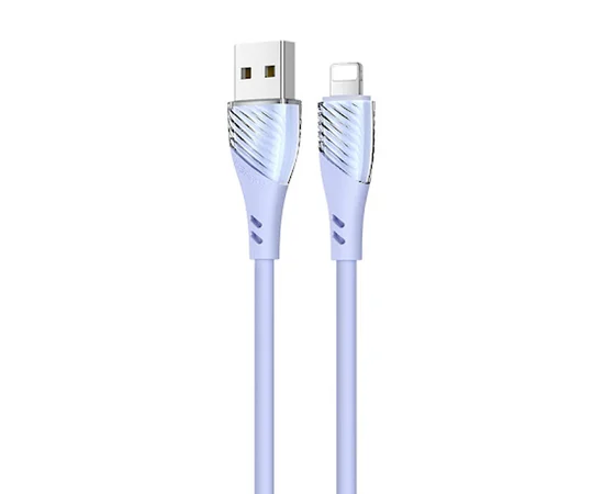 Дата кабель Usams US-SJ493 U65 Liquid Silicone USB to Lightning 3A 1m Голубой