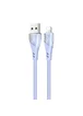 Дата кабель Usams US-SJ493 U65 Liquid Silicone USB to Lightning 3A 1m Голубой