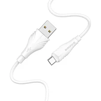 Дата кабель Borofone BX18 Optimal USB to MicroUSB (3m) Белый