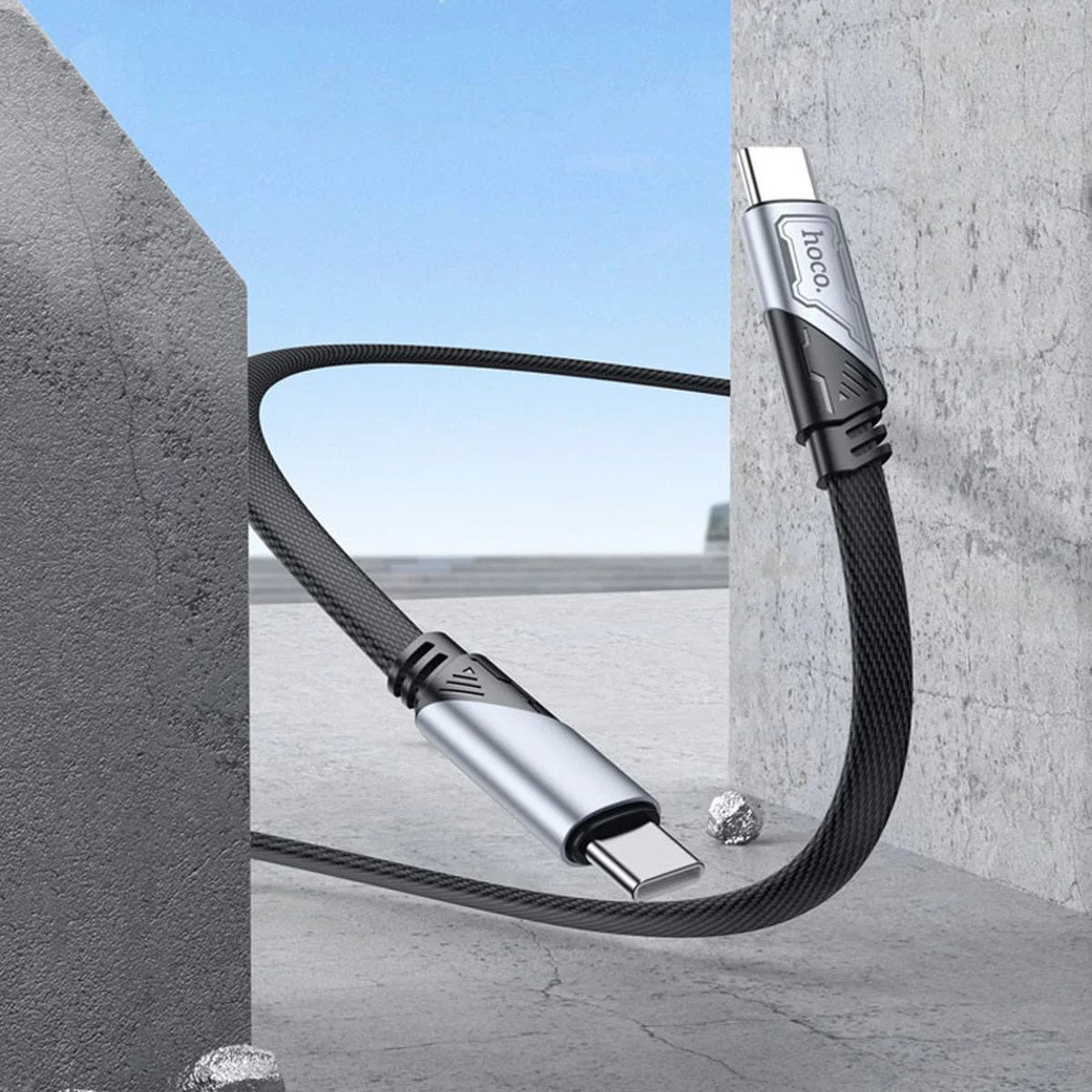 Дата кабель Hoco U119 Machine charging data Type-C to Type-C 60W (1.2m) Black