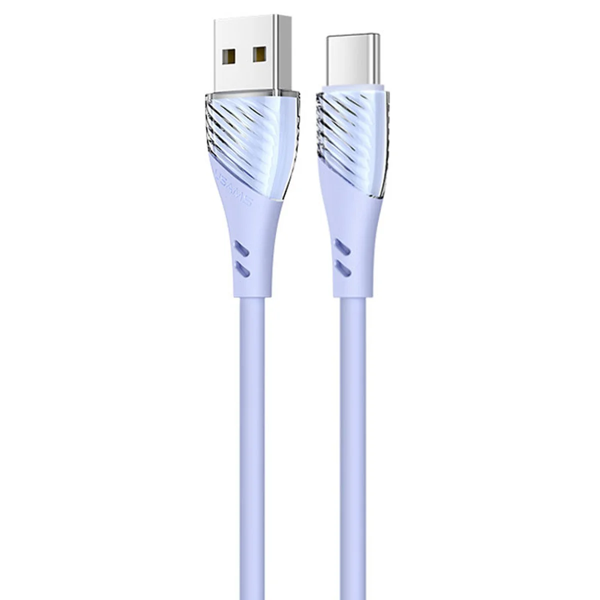 Дата кабель Usams US-SJ494 U65 Liquid Silicone USB to Type-C 3A 1m Блакитний