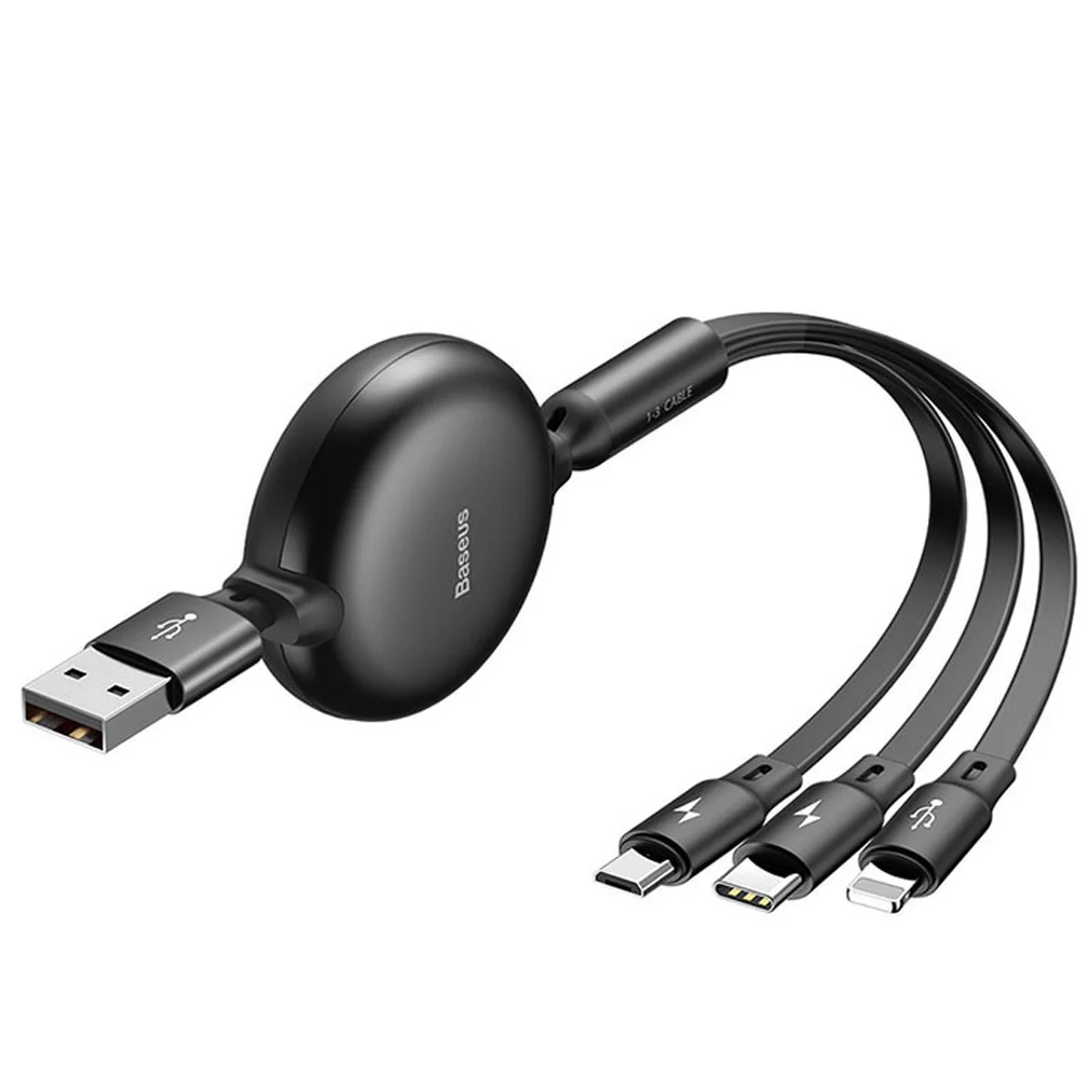 Дата кабель Baseus Little Octopus 3-in-1 3.5A (1.2m) (CAMLT-ZY) Чорний