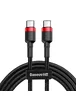 Дата кабель Baseus Cafule Type-C to Type-C Cable PD 2.0 60W (1m) (CATKLF-G) Черный / Красный