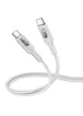 Дата кабель Hoco U120 Transparent explore Intelligent Power-off PD 60W Type-C to Type-C (1.2m) Gray