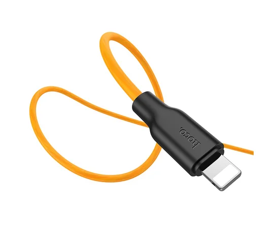 Дата кабель Hoco X21 Plus Silicone Lightning Cable (2m) Black / Orange