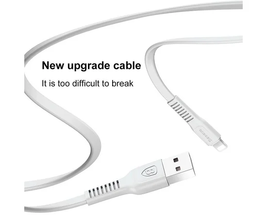 Дата кабель Baseus Tough USB to Lightning 2A (1m) Белый