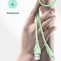 Дата кабель Usams US-SJ493 U65 Liquid Silicone USB to Lightning 3A 1m Зеленый