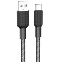 Дата кабель Hoco X69 Jaeger USB Type-C (1m) Black / White