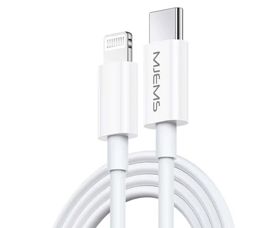 Дата кабель MJEMS US-SJ329 M1 Type-C to Lightning Fast Charging Cable 1.2m Белый