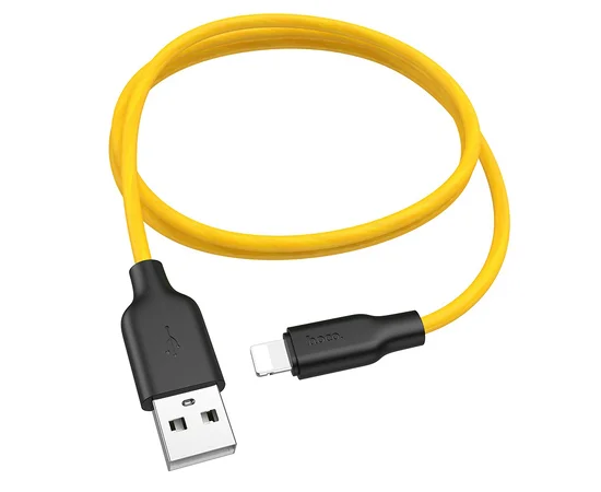 Дата кабель Hoco X21 Plus Silicone Lightning Cable (2m) Black / Yellow