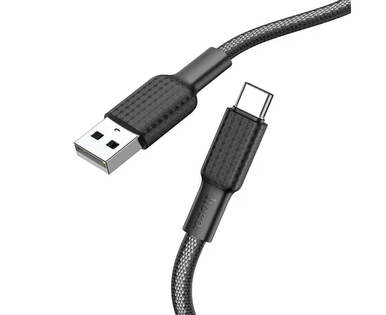 Дата кабель Hoco X69 Jaeger USB to Type-C (1m) Black / White